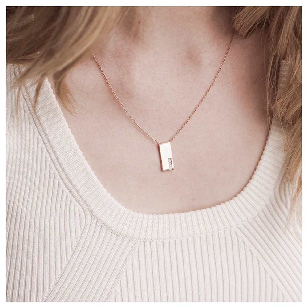 🆕Summer & Rose Rectangle Necklace